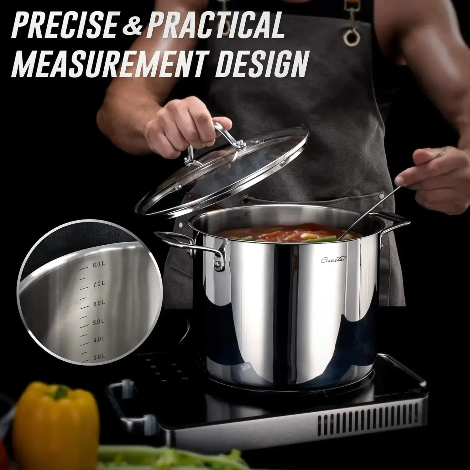 Ciwete 11-Piece Stainless Steel Non-Stick Cookware Set