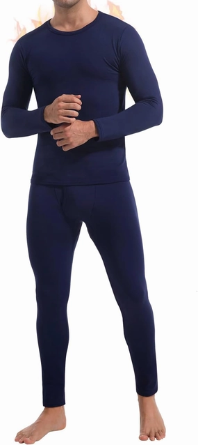 CL convallaria Long Johns Thermal Underwear for Men Soft Fleece Lined Base Layer Cold Weather Top Bottom Gift Set