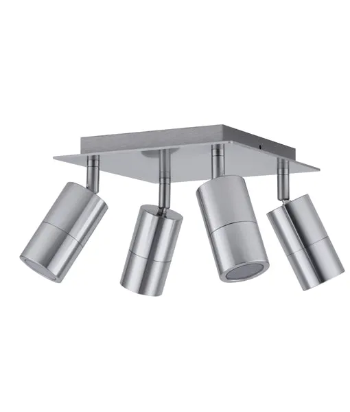 CLA Gu10 Exterior 4 Adjustable Head Square Plate Lights
