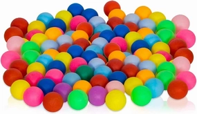 Colored Ping Pong Balls 50/100 Pack Bulk 2.4g, 40mm Table Tennis Balls for Kids, DIY Games and Learning Activities