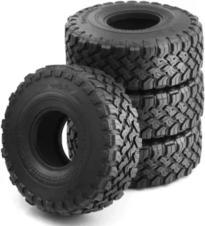 Compatible with SCX10 90046 D90 TRX4 TRX6 1/10 RC Crawler Car Parts Upgrade Accessories 4PCS 1.9Inch Rubber Tires RC Car Tires RC Wheel Tires