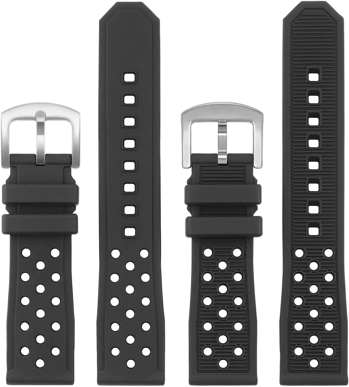 Compatible with TAG Heuer Watch 22mm Band, Soft Silicone Rubber Replacement Strap for TAG Heuer Watch Formula 1 Series, Black