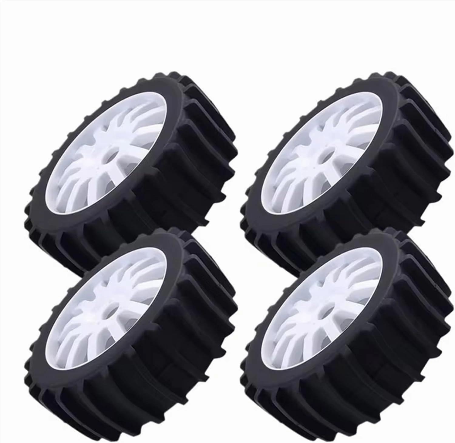 Compatible with Arrma for Redcat for Team for Baja 1/8 RC Car 4Pcs 120Mm Snow Sand Paddle Tire Wheel Tyre 17Mm Hex RC Car Tires RC Wheel Tires