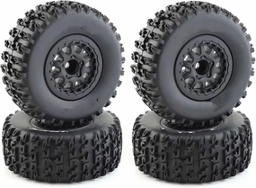 Compatible with Traxxas for Slash for SENTON for VKAR 10SC for HPI 1/10 RC Car 4Pcs 112mm Short Course Truck Tires Tyre Wheel 12mm Hex RC Wheel Tires