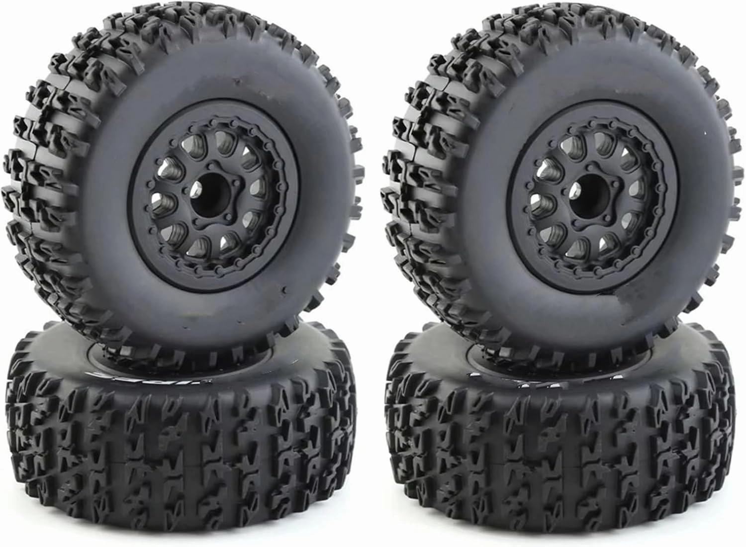 Compatible with Traxxas for Slash for SENTON for VKAR 10SC for HPI 1/10 RC Car 4Pcs 112mm Short Course Truck Tires Tyre Wheel 12mm Hex RC Wheel Tires