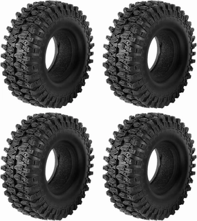 Compatible with Traxxas for TRX4 for Axial for SCX10 90046 AXI03007 1/10 RC Crawler 4PCS 1.9 Inch 108X40MM Rubber Tyre 1.9 Wheel Tires RC Wheel Tires