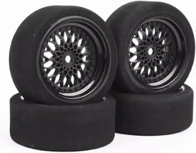 Compatible with Wltoys 144001 124019 124017 A959 Parts On Road 4pcs Foam Tyres Wheel 12MM Hex 1/16 1/14 1/12 RC Cars RC Wheel Tires