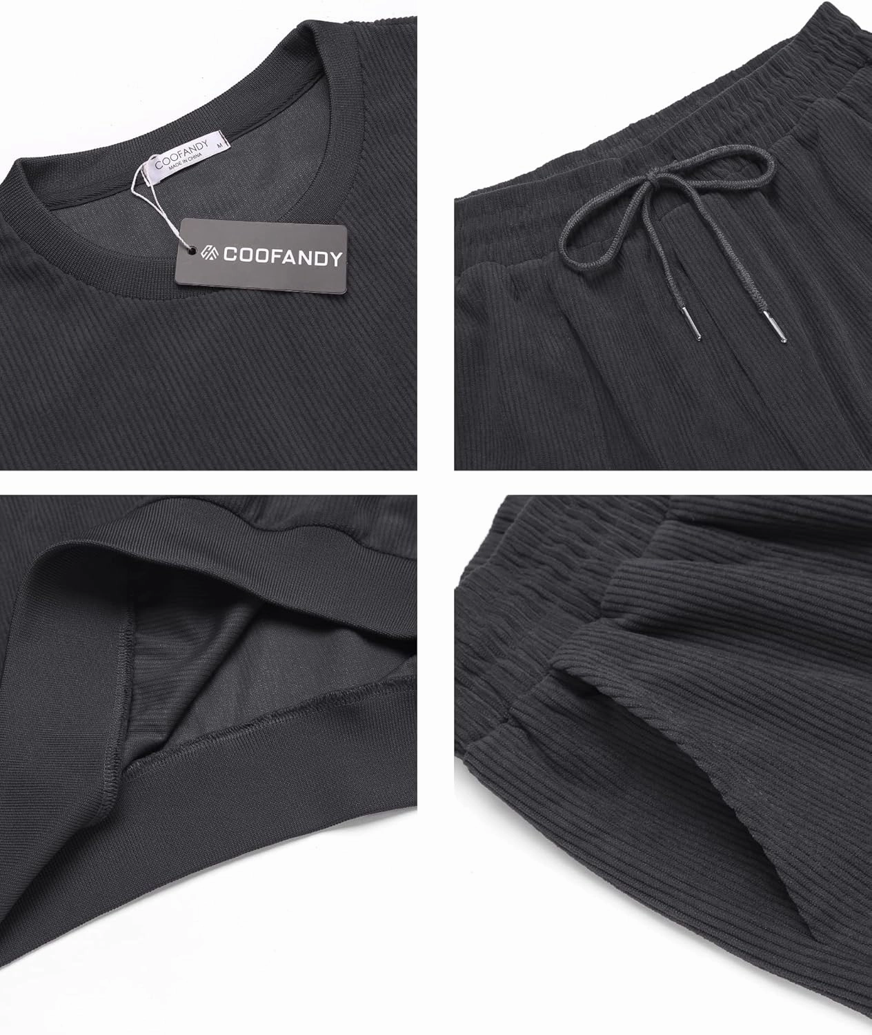 COOFANDY Men's Tracksuit 2 Piece Sweatsuit Set Long Sleeve Pullover Athletic Suit For Sports Casual Fitness Jogging