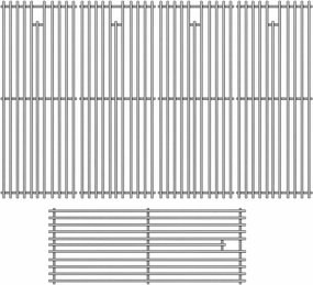 Cooking Grids for Bull Grill Replacement Parts,5 Pack Grill Grate for Bull 57569, Bull 57568,for 5 Burner Brahma Lion Premium 40-Inch Grills L90000 90000Grill Grates