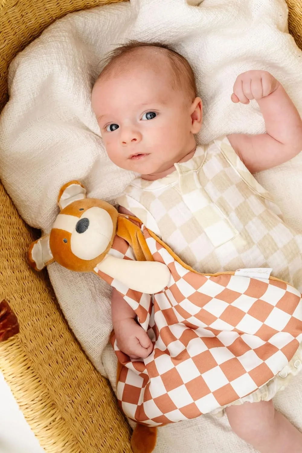 Copper Pearl Character Lovey Plush: Soft Puppy Stuffed Animal Baby Blanket, Baby Lovey for Companionship and Entertainment - Pepper Puppy