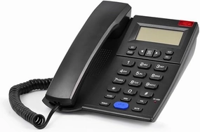 Corded Phone, Desktop Landline with Caller ID, Adjustable Ringer and Speaker Volume, Redial, Speed Dial, Caller Indicator Light, for Home Office Hotel Use