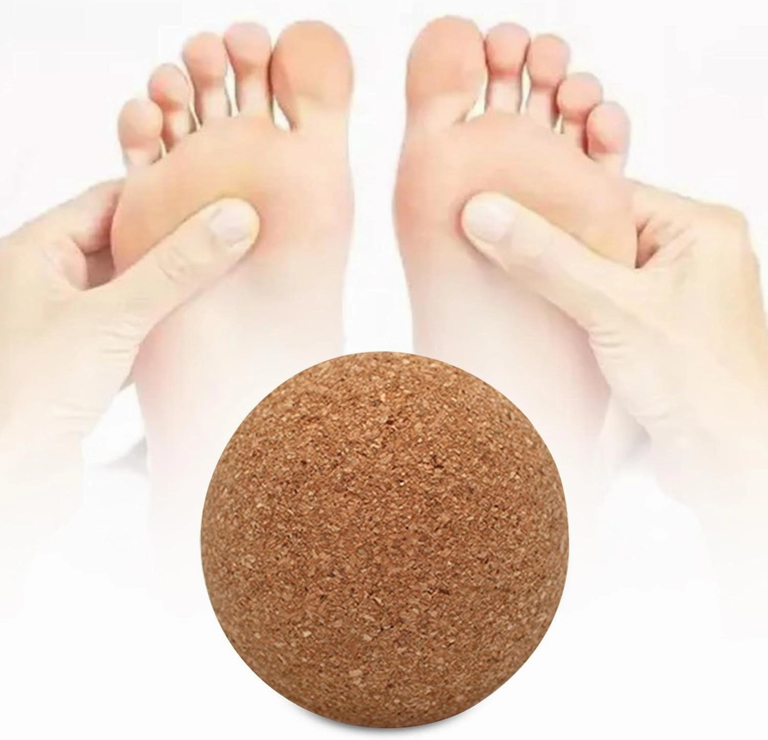 Cork Massage Ball for Sports and Gym Use, 8cm 10cm, Optional