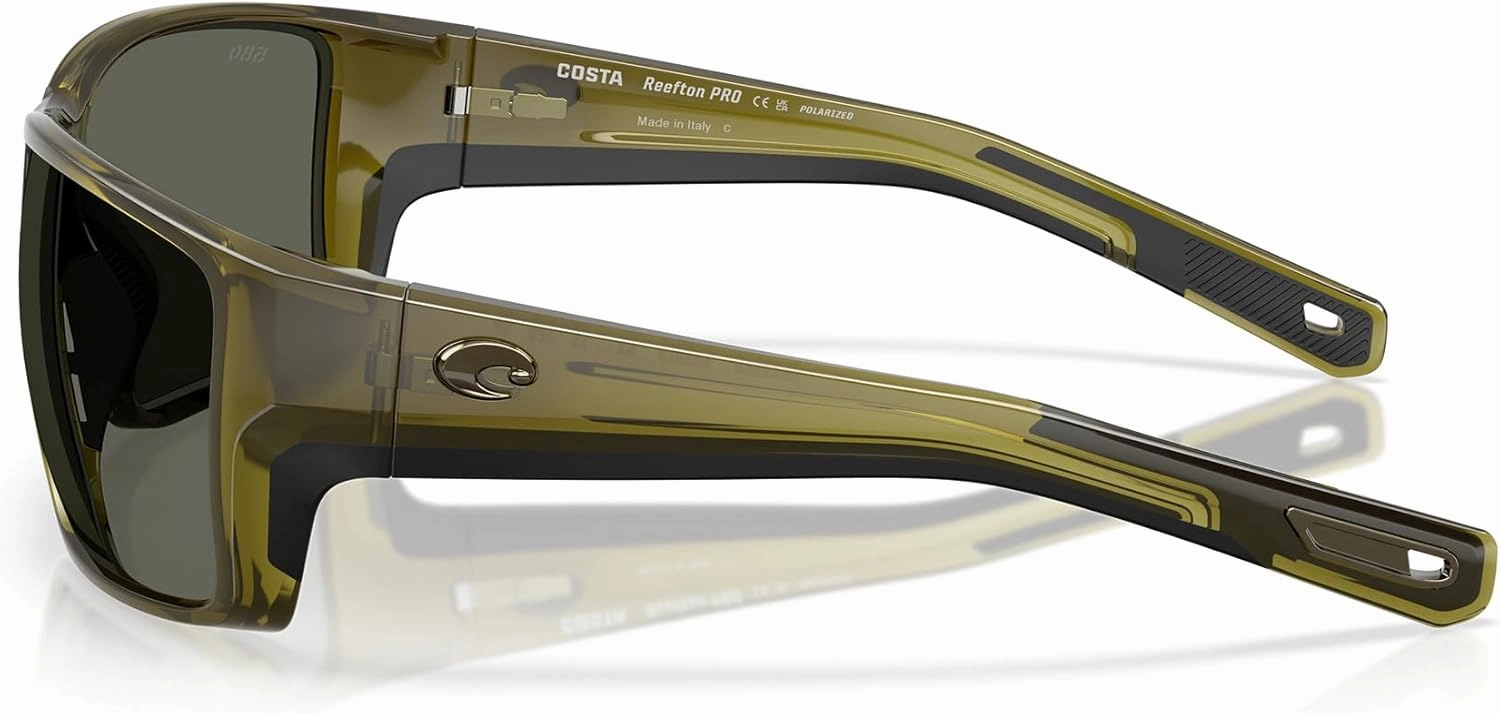 Costa Del Mar Sunglasses for Men - Reefton PRO Mens Polarized Sunglasses - Fishing, Boating & Beach UV Protection - Size 63