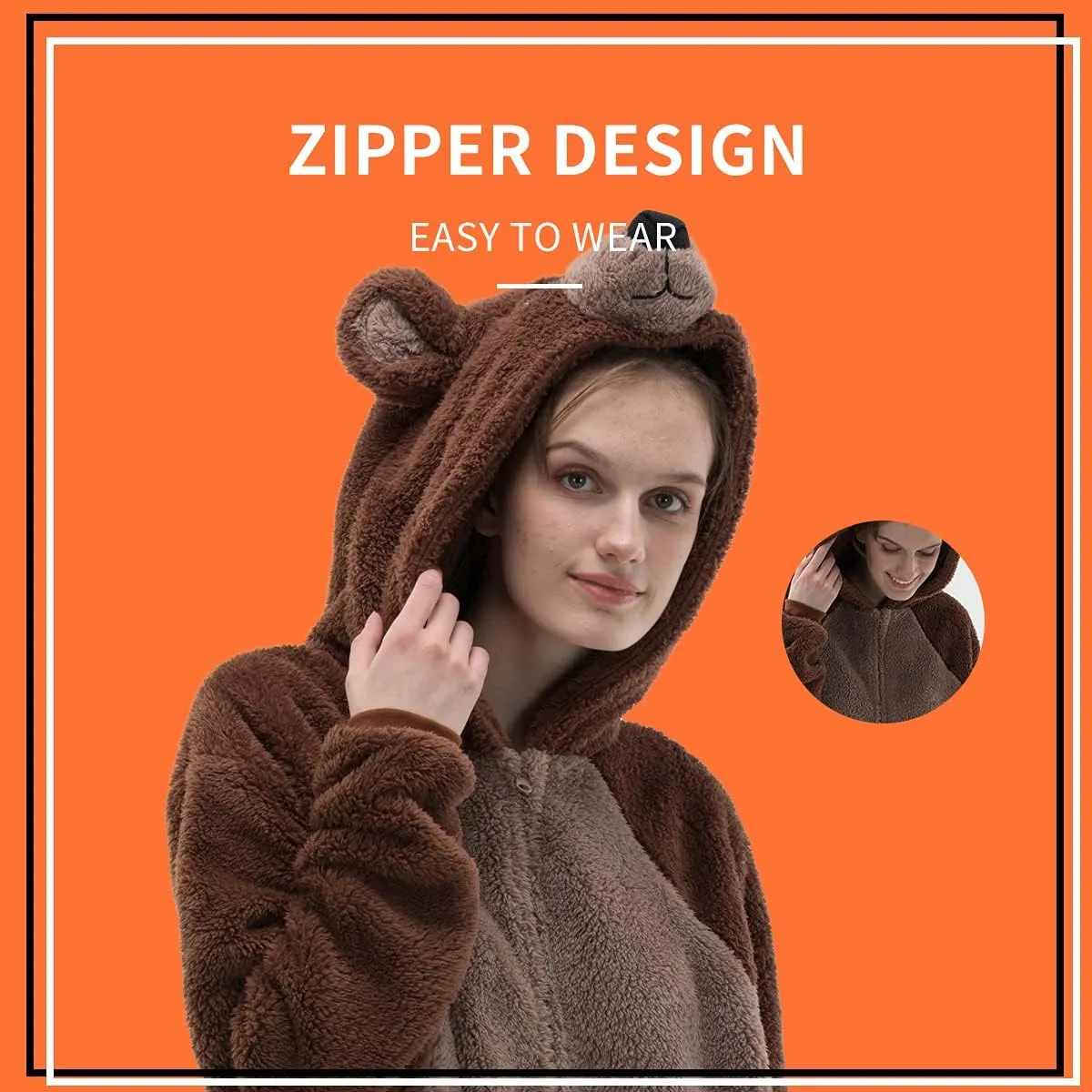 COSUSKET Snug Fit Unisex Adult Onesie Pajamas, Flannel Cosplay Animal One Piece Halloween Costume Sleepwear Homewear