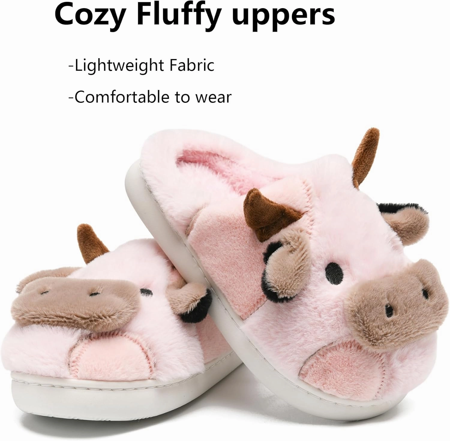 Cow Slippers Toddler Slippers Kids Slippers Boys Girls Soft Non-Slip slippers Memory Foam Toddler House Shoes Kawaii Bedroom Pillow Cloud Slippers for kids