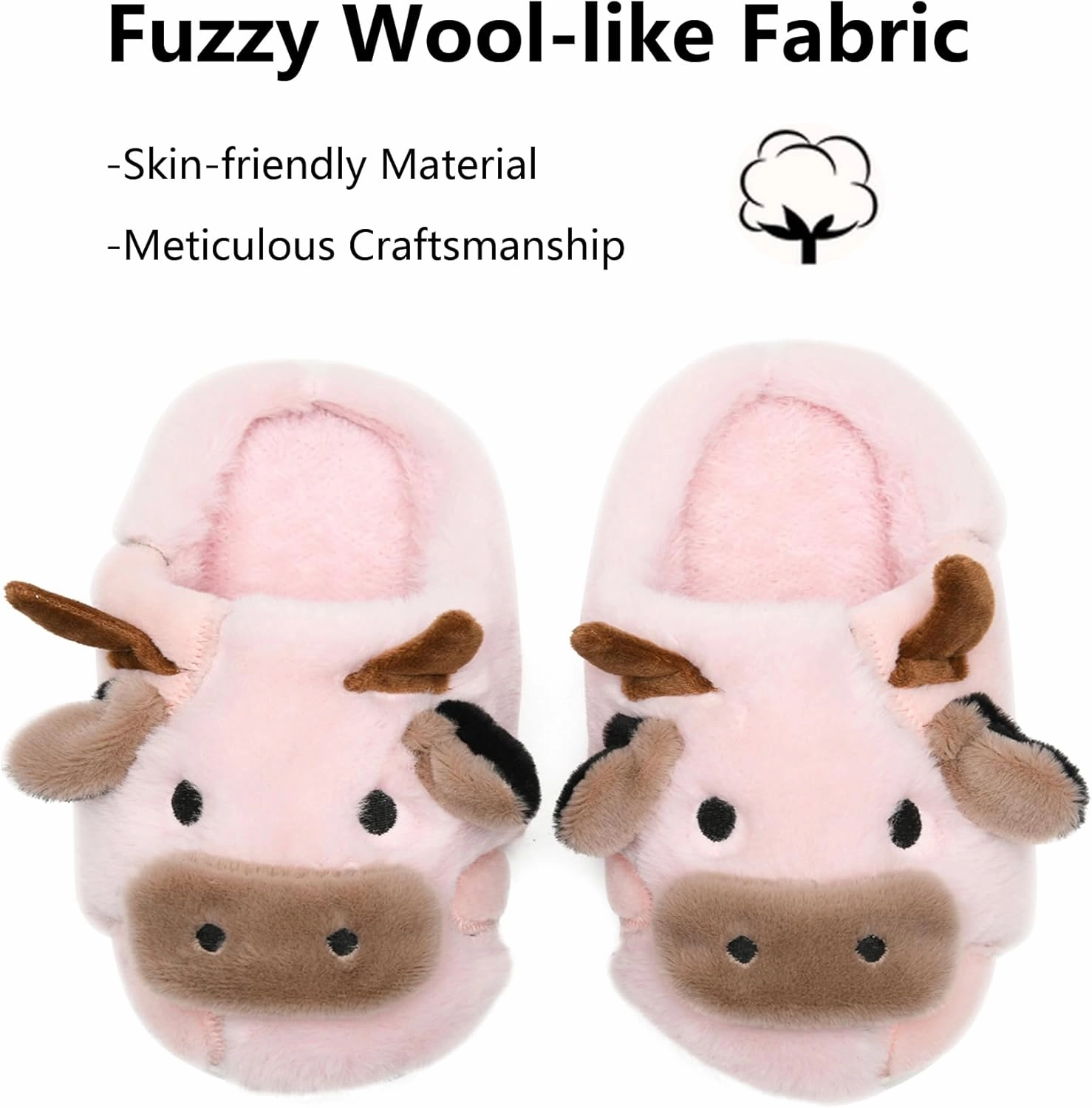 Cow Slippers Toddler Slippers Kids Slippers Boys Girls Soft Non-Slip slippers Memory Foam Toddler House Shoes Kawaii Bedroom Pillow Cloud Slippers for kids