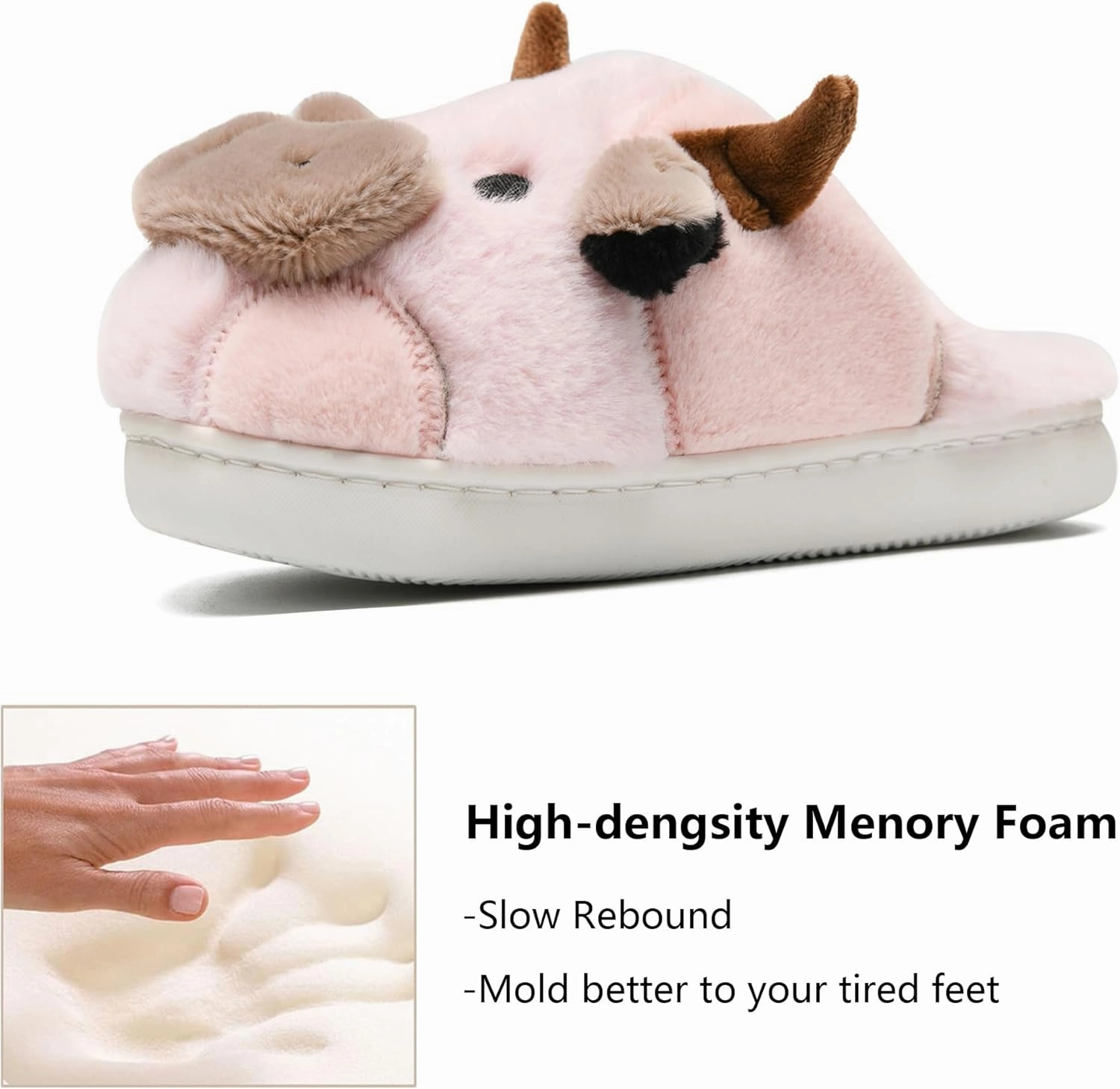 Cow Slippers Toddler Slippers Kids Slippers Boys Girls Soft Non-Slip slippers Memory Foam Toddler House Shoes Kawaii Bedroom Pillow Cloud Slippers for kids