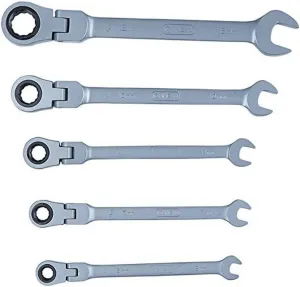 COXB541900 Flexible Gear Wrench 5 pcs, Silver, Set of 5 Pieces