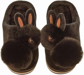 Cozy Enclosed-heel Cotton Slippers for Women Warm Comfort Soft Slippers Thickened Soles Non-slip Soles Cute Cartoon Rabbit Slippers Winter Slippers