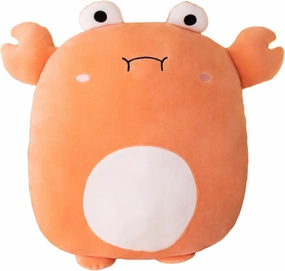 Crab Stuffed Animal Plush Pillow, 16 Inch Kawaii Plushies Toy Throw Pillow for Room Decor, Kids Birthday, Valentine Gifts