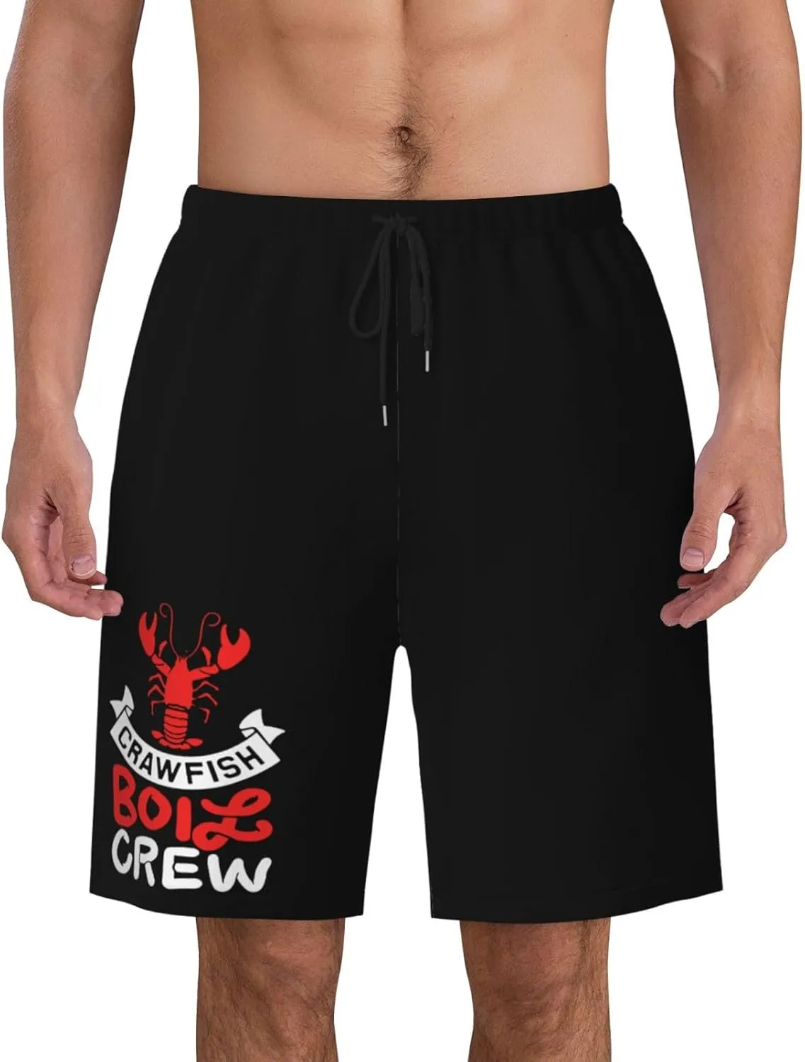 Crawfish Boil Crew Mens Swim Trunks Quick Dry Board Shorts 7" - Hawaii Beach Swimwear