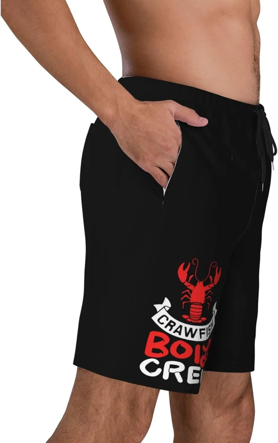 Crawfish Boil Crew Mens Swim Trunks Quick Dry Board Shorts 7" - Hawaii Beach Swimwear