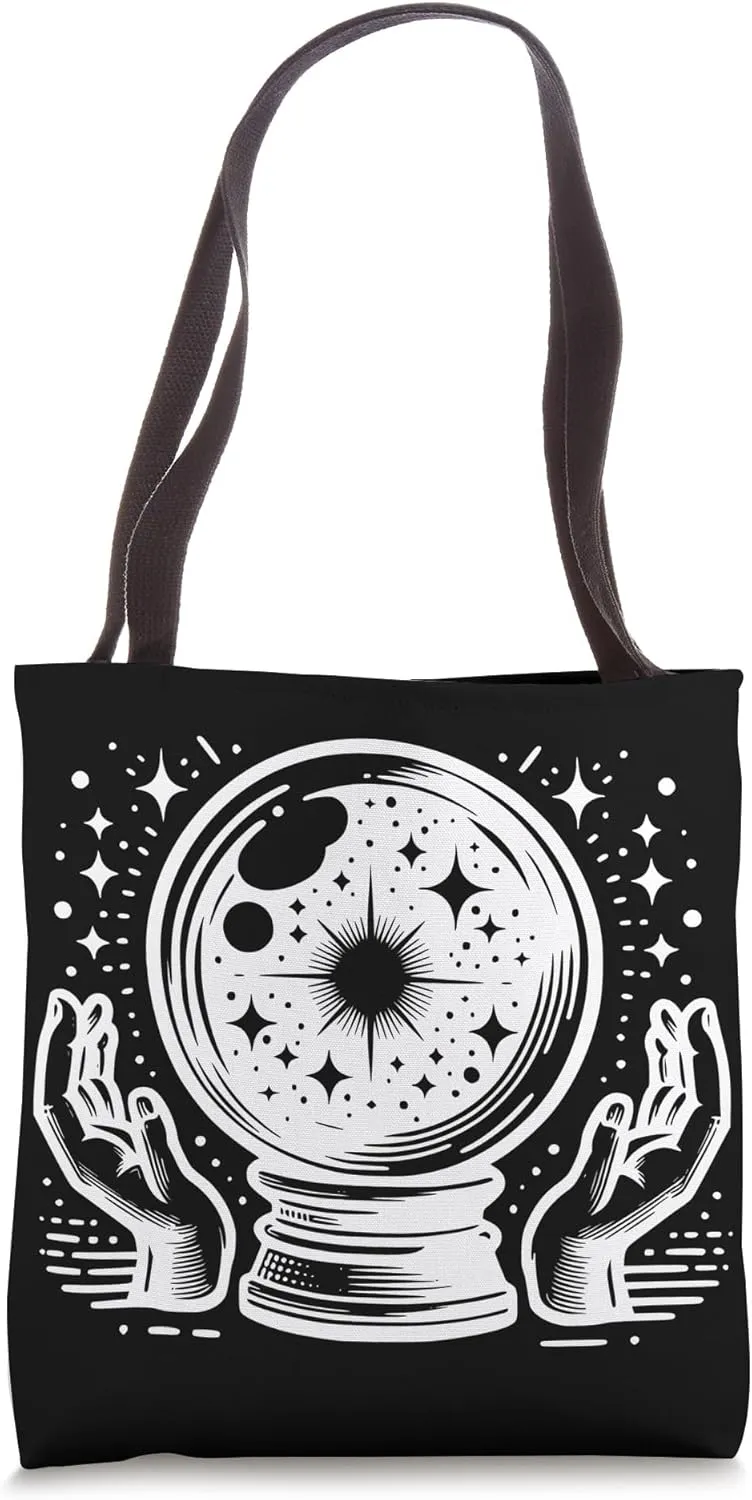 Crystal Ball With Hands Design For Adults Tote Bag