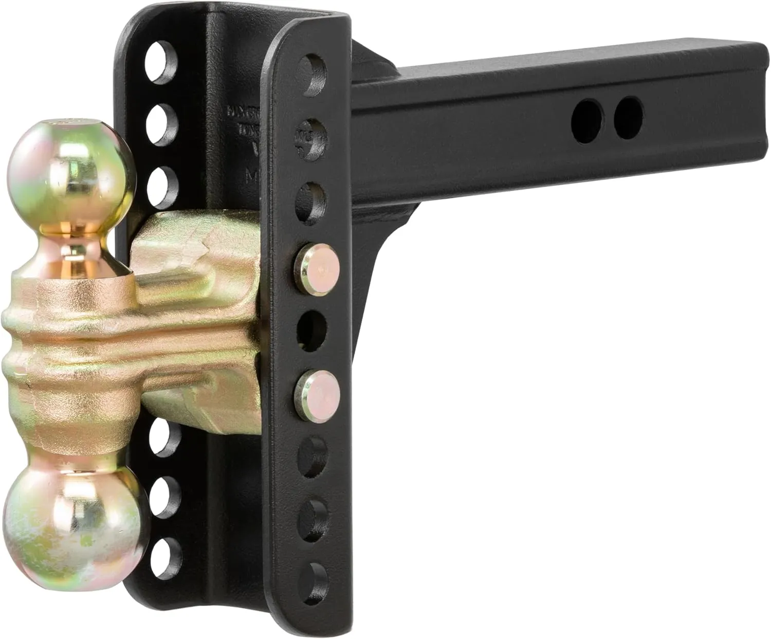 CURT 45900 Adjustable Trailer Hitch Ball Mount, 2-Inch Receiver, 6-Inch Drop, 2 and 2-5/16-Inch Balls, 14,000 lbs