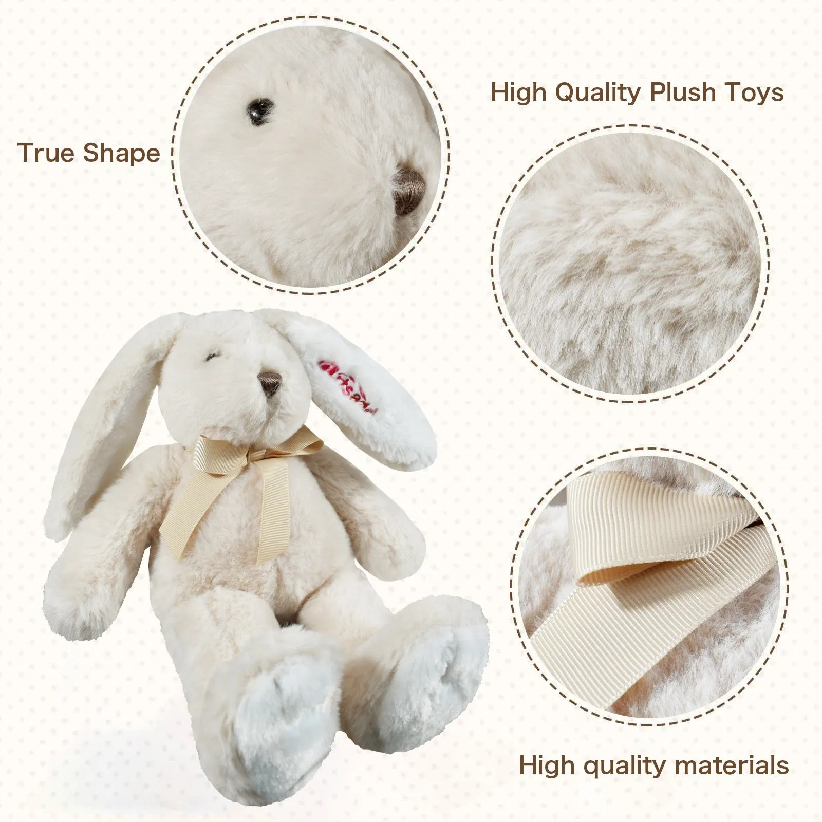 Custom Embroidered Bunny Plush Toy-Small