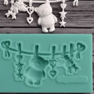 Cute Teddy Bear Shaped Eco-Friendly Silicone Baking Mold