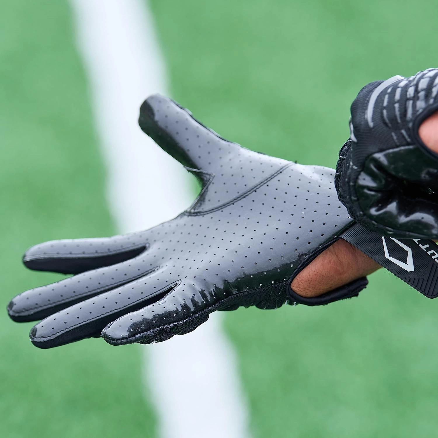 Cutters Rev Pro Football Gloves, Men's Sticky Ultra Grip Receiver Gloves, Adult, 1 Pair