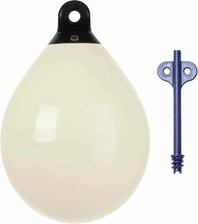 Dan-Fender Heavy Duty Round Balloon Fender & Marker Buoy - Multi-Purpose Ball Bumper for Boats - Strong PVC, All Weather Conditions Boat Accessory