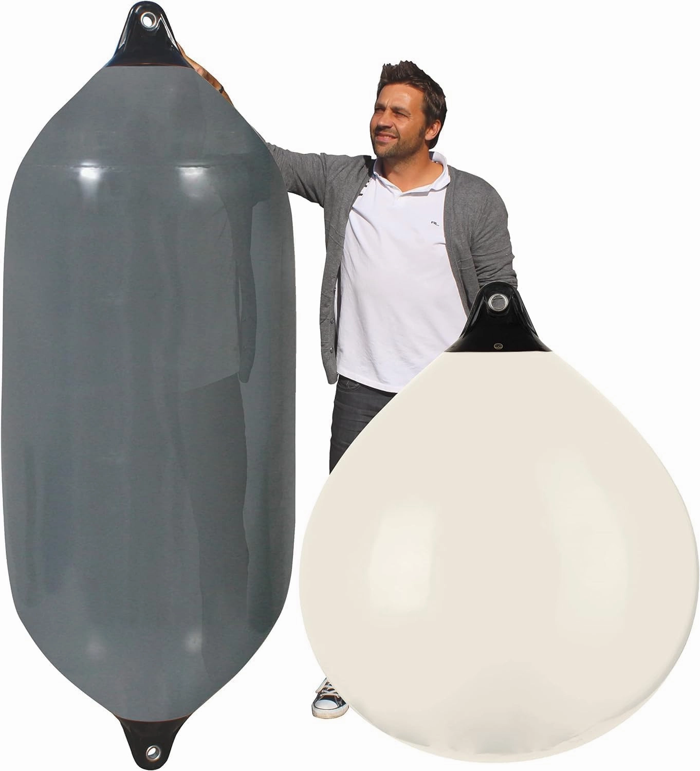 Dan-Fender Heavy Duty Round Balloon Fender & Marker Buoy - Multi-Purpose Ball Bumper for Boats - Strong PVC, All Weather Conditions Boat Accessory