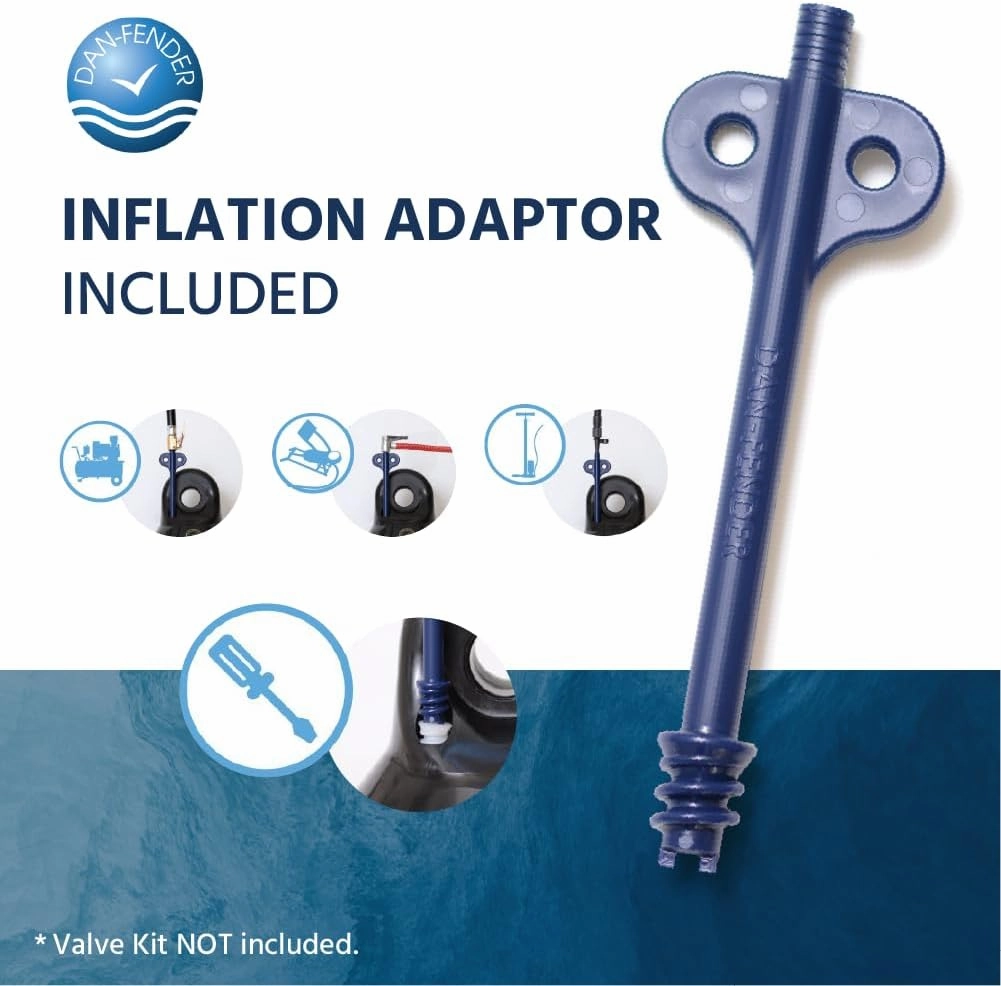 Dan-Fender Heavy Duty Round Balloon Fender & Marker Buoy - Multi-Purpose Ball Bumper for Boats - Strong PVC, All Weather Conditions Boat Accessory