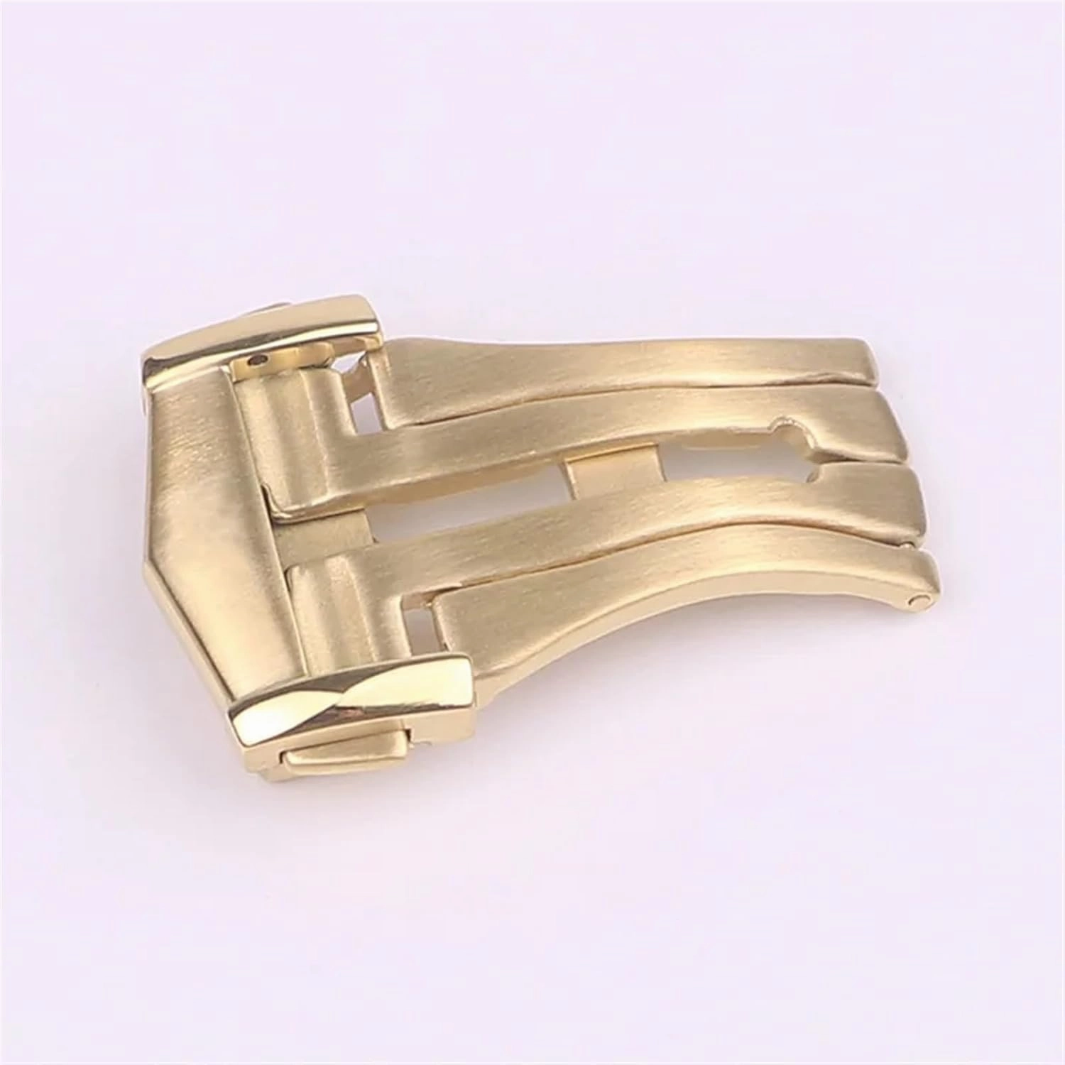 DASEB For Omega Belt Buckle Short Brushed 316L Stainless Steel Folding Buckle 18MM Fold Over Clasp Watch Accessories