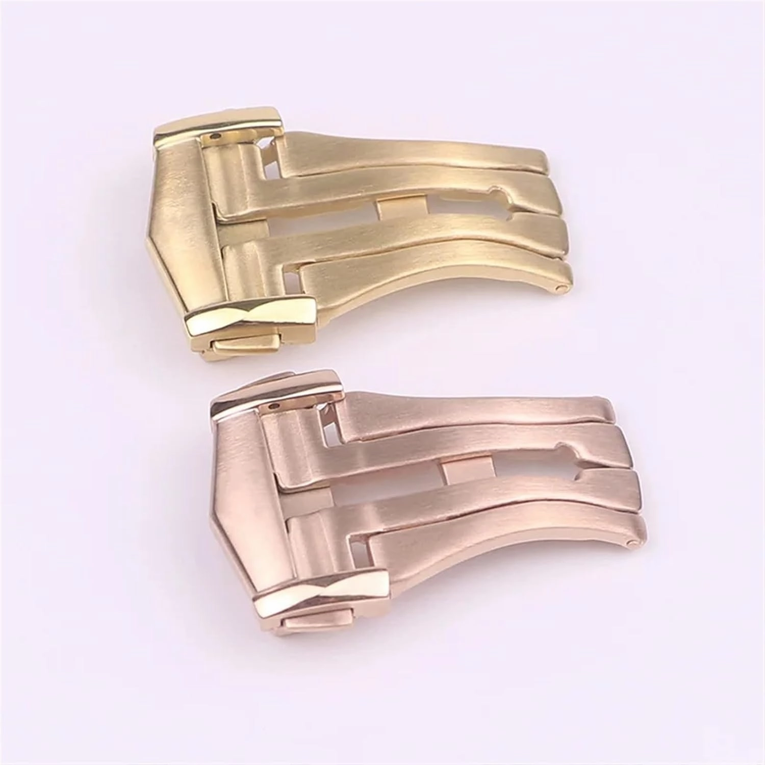 DASEB For Omega Belt Buckle Short Brushed 316L Stainless Steel Folding Buckle 18MM Fold Over Clasp Watch Accessories