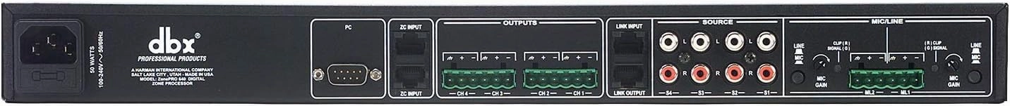 dbx ZonePRO 640 6x4 Digital Zone Processor