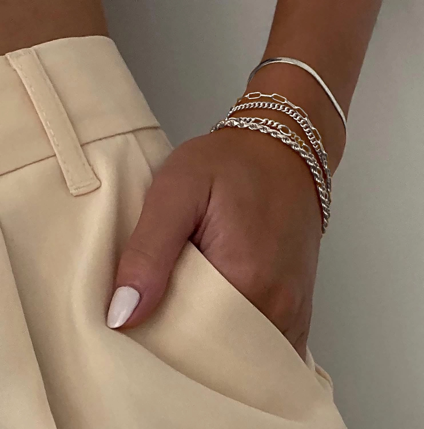 DEARMAY Gold Bracelets for Women Waterproof, 14K Real Gold Jewelry Sets Trendy Thin Dainty Stackable Cuban Link Paperclip Chain Bracelet Pack Fashion Accessories Gifts for Womens