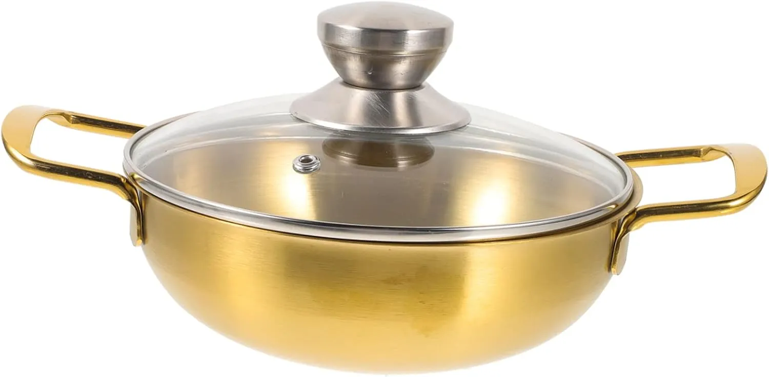 DECHOUS Stainless Steel Cooking Pot with Cover Outdoor Hot Pot for Camping and Picnics Scalding Handle Durable Kitchen Cookware Energy Efficient Cooking
