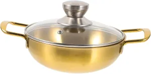 DECHOUS Stainless Steel Cooking Pot with Cover Outdoor Hot Pot for Camping and Picnics Scalding Handle Durable Kitchen Cookware Energy Efficient Cooking