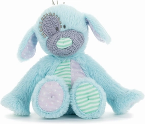 DEMDACO Oddball 8 Inch Soft Polyester Soft Cuddly Huggable Multi-Textured Toy Mini Plush Stuffed Animal, Blue and Green Puppy