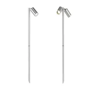Denver II Outdoor LED Adjustable Garden Spike Light DIY 1Lt or 2Lt in 304 Stainless Steel