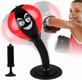 Desktop Punching Bag,Fun Punch Rage Bag,Stress Buster with Suction Cup for Office Table and Counters,Heavy Duty Stress Relief Ball,Desktop Boxing Speed Ball for Adults Kids,Boxing Relaxation Toys