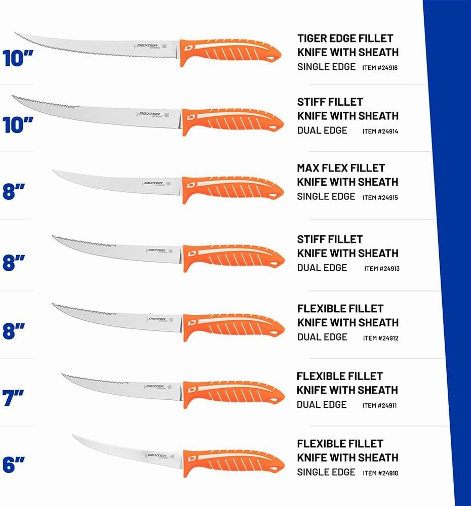Dexter Outdoors Dextreme Dual Edge 7" Flexible Fillet Knife | Includes Sheath