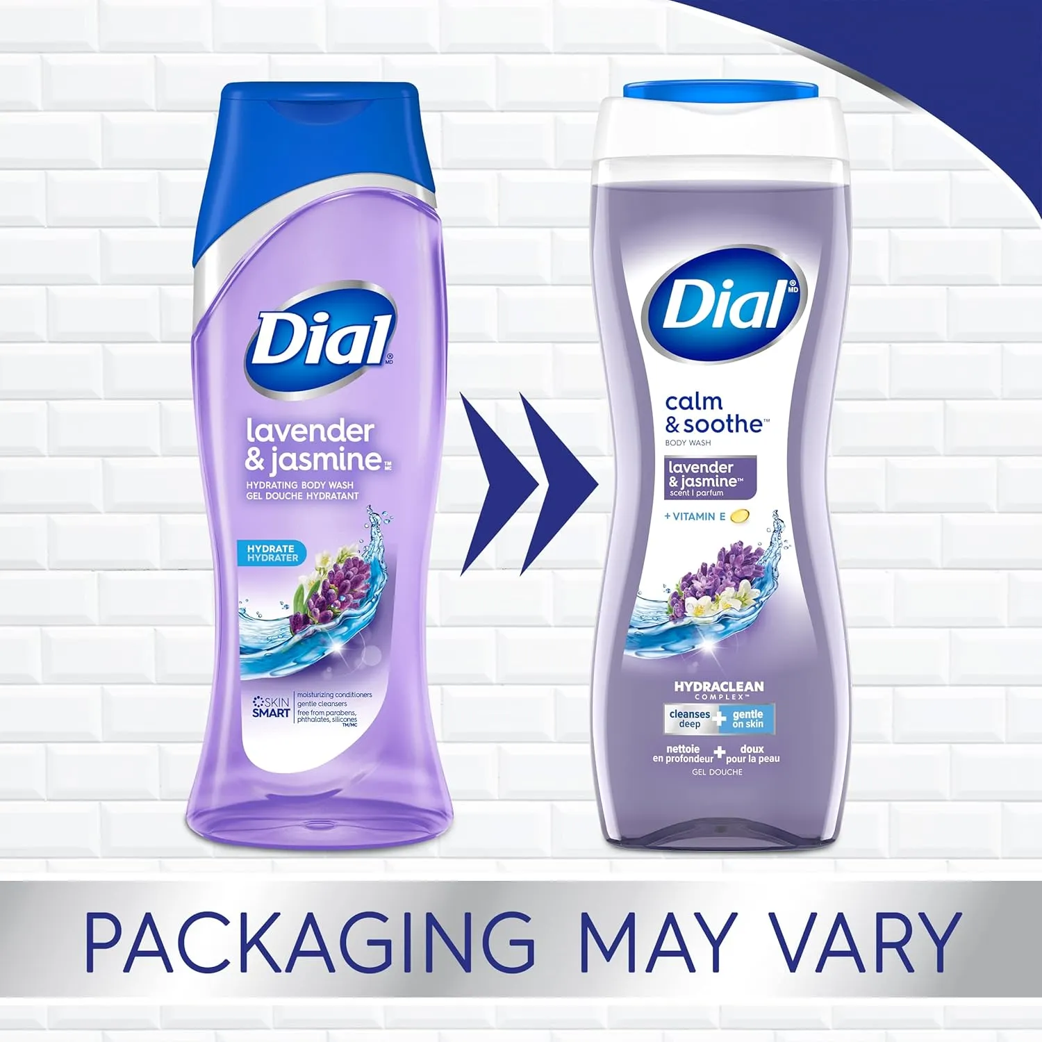 Dial Body Wash, Calm & Soothe Lavender & Jasmine Scent, 32 fl oz (Pack of 2)