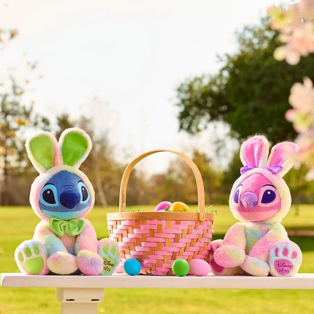 Disney Store Official Easter Plush - Cute Plushies with Pastel Dyes, Floppy Ears, and Cottontail - Soft Kids Toy with Embroidered Features - Plush Toys in Bunny Costume - Angel