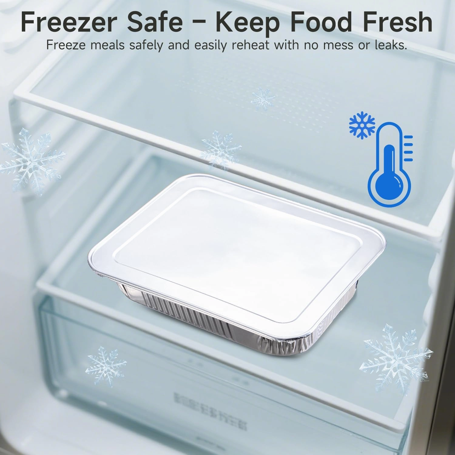 Disposable Aluminum Foil Pans with Lids 9x13-25 Pack Aluminum Foil Pans, Heavy Duty Aluminum Baking Pans for Cooking, Storing, Prepping, and Freezing Food