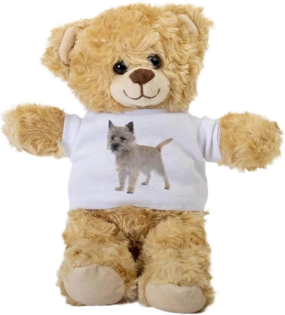 DogsMakeMeHappy Purebred Cairn Terrier Teddy Bear, Gift Stuffed Animal, Plush Teddy Bear with Tee, Gift for Her, Birthday Christmas Basket Gift Idea