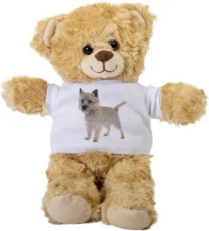 DogsMakeMeHappy Purebred Cairn Terrier Teddy Bear, Gift Stuffed Animal, Plush Teddy Bear with Tee, Gift for Her, Birthday Christmas Basket Gift Idea