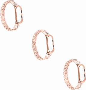 DOITOOL 3pcs Diamond Watch Band Zinc Alloy Strap for Wristband for Men Women Environmental Material for Sports Professional Occasions